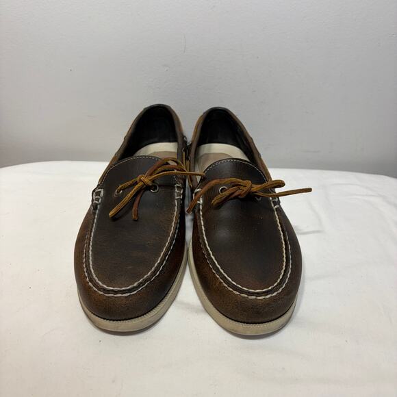 Cole Haan Loafers Boat Deck Brown Leather Lace Preppy Casual Summer 10.5M main image 6